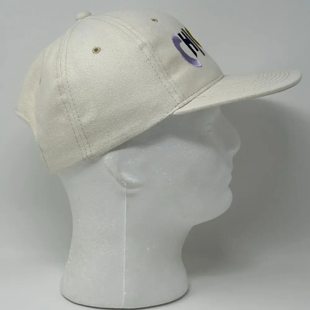 Vintage 90s Chicago Hat Baseball Cap Ivory Travel Tourist Tourism Snapback Kudzu
